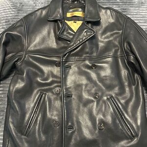 Andrew Marc New York Double Breasted Leather Soft Lined Coat Men’s Size M